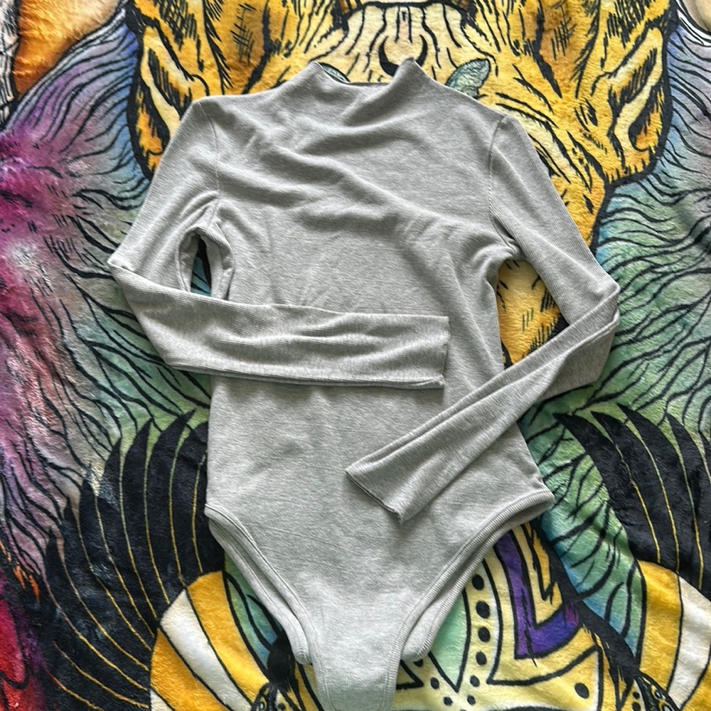 grey bodysuit